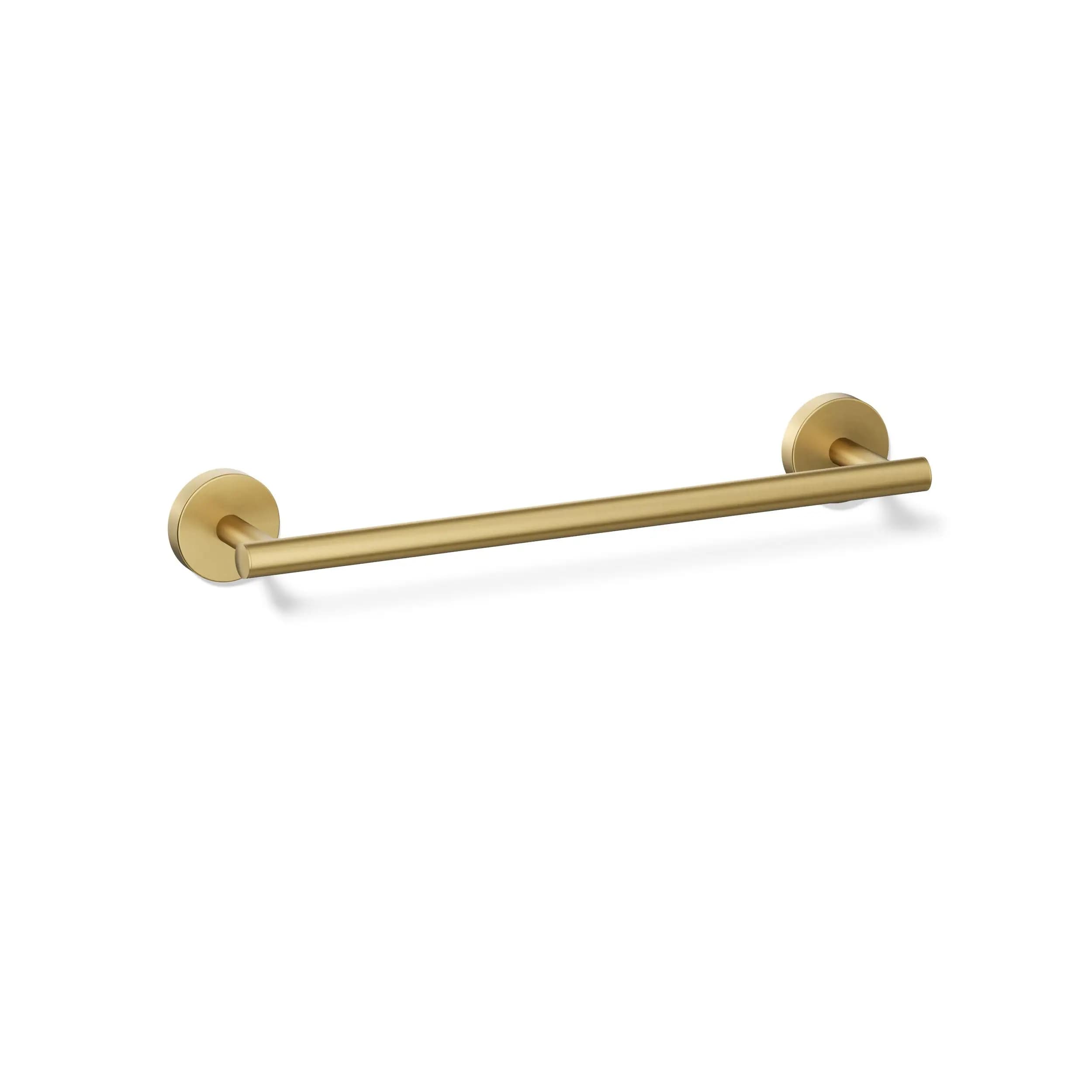 12 Inch Modern Brushed Brass Towel Holder For Bathroom Use