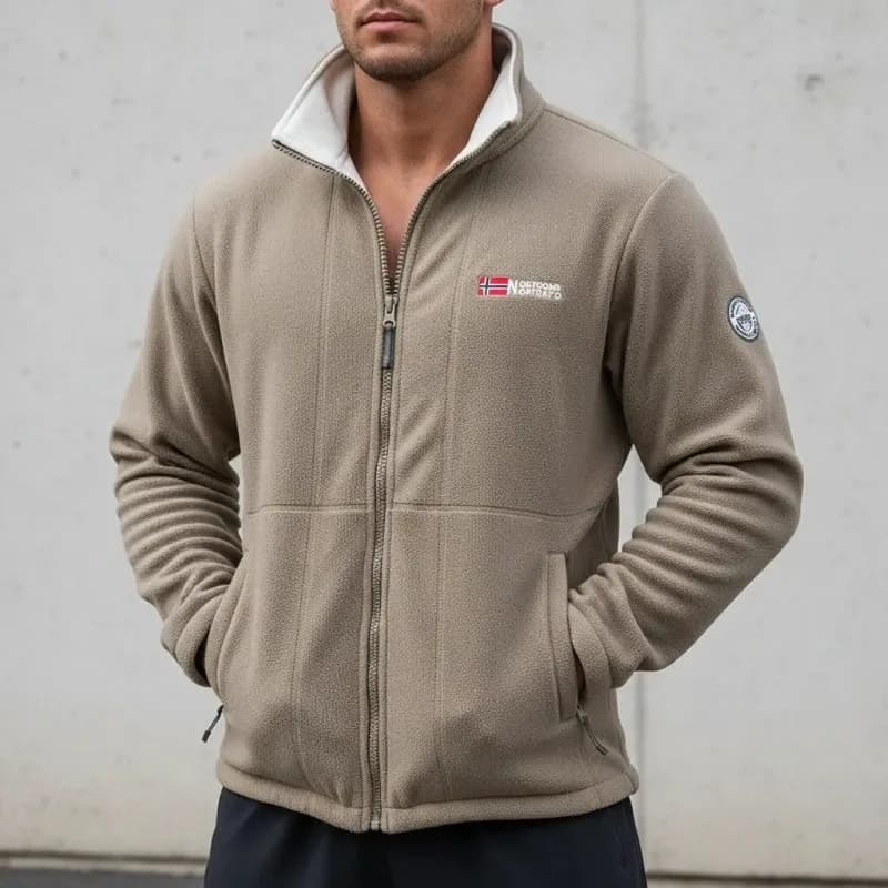 Giacca in Pile Norvegese per Uomo e Donna, Cappotto Termico Antivento per Coppie, Felpa Spessa per Escursionismo, Campeggio e Pesca