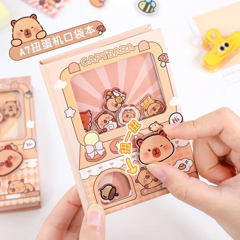 Capybara Gashapon Notebook Nuovo Anime Capibara Shake Journal Studente Scuola Planner Cancelleria Giocattoli per bambini Blocco note Regalo di compleanno