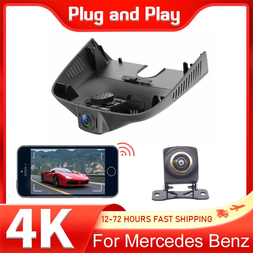 Dash Cam per Mercedes-Benz GL 350 450 550 (2013~2016 X166) e per MB ML 250 350 400 550 (2012~2015 W166) DVR Auto 4K Plug and Play