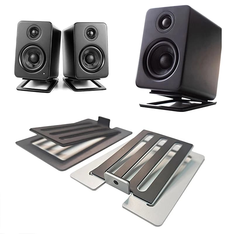〔CCA12〕1 Pair Desktop Speaker Stand Enhance Spatial Sound Effects Shock Absorption For Tabletop Audio Support Computer Speaker