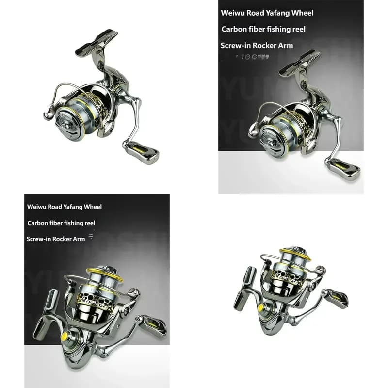 YUMOSHI Carbon Fiber Spinning Fishing Reel Zero-Backlash Screw-in Self-Locking Raft Lure Reel