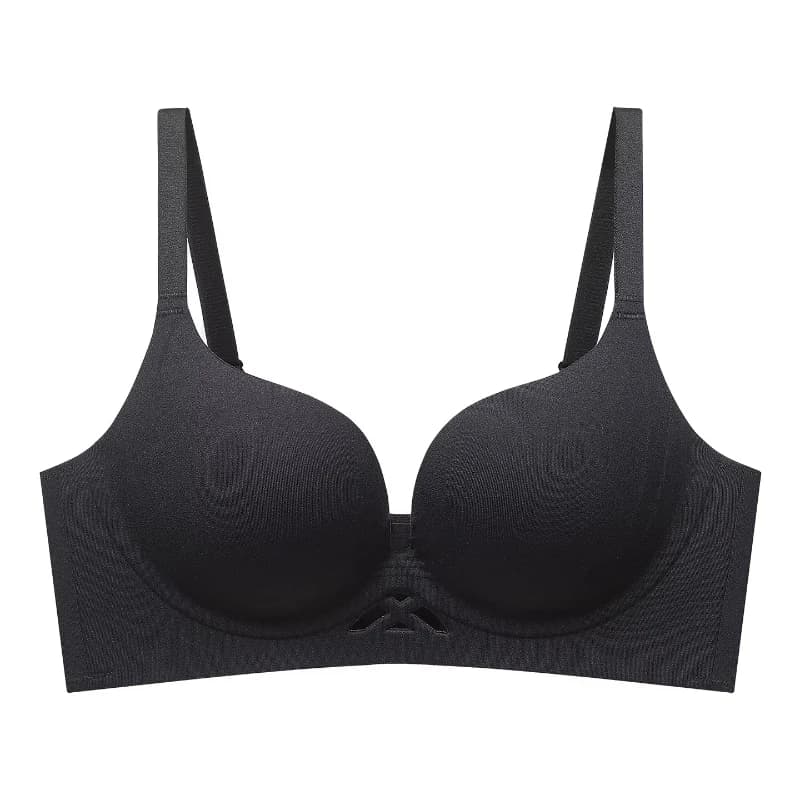 Nuovo Reggiseno Donna 2026 Senza Cuciture, Scavato, Coppe Intere, Senza Ferretto, Supporto Sollevante, Effetto Push-Up per Seno Piccolo, Anti-Cedimento, Morbido e Confortevole