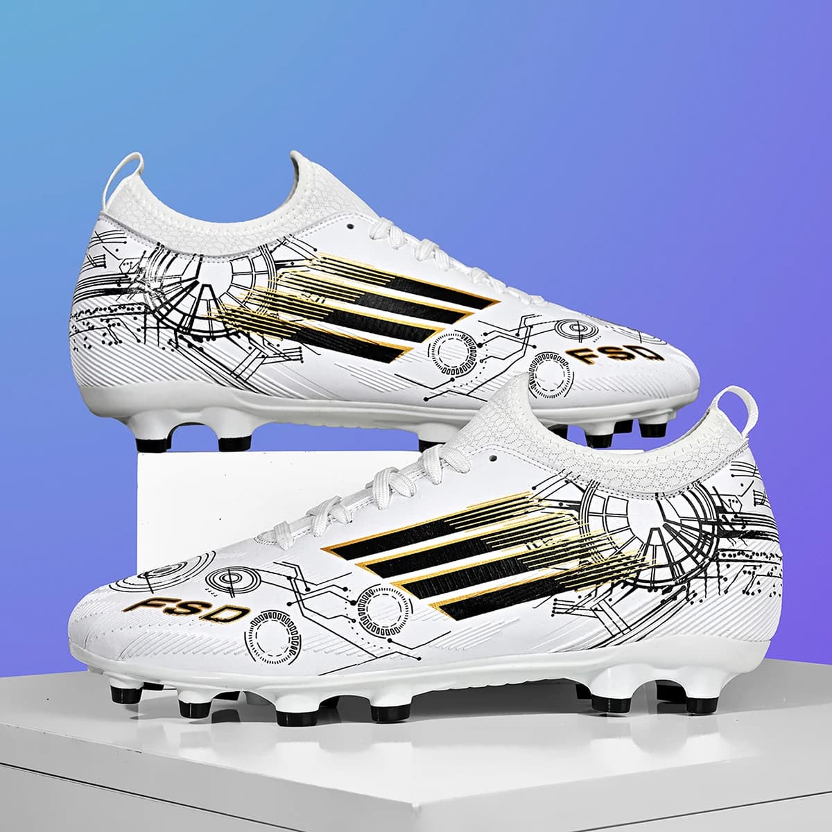 Scarpe da calcio traspiranti da uomo con tacchetti FG/AG adatte per allenamento e competizione in tutte le stagioni