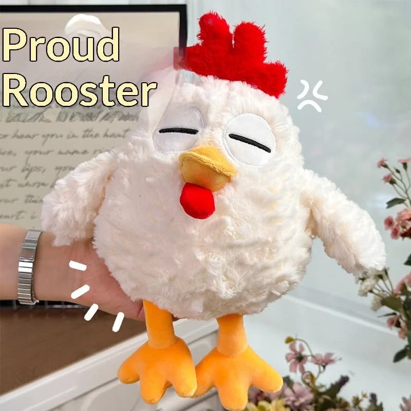 Peluche di gallo Tsundere, simpatico e morbido, giocattolo a forma di gallina, 8 pollici, per macchina a griffe, decorazione creativa per la casa, regalo per adulti