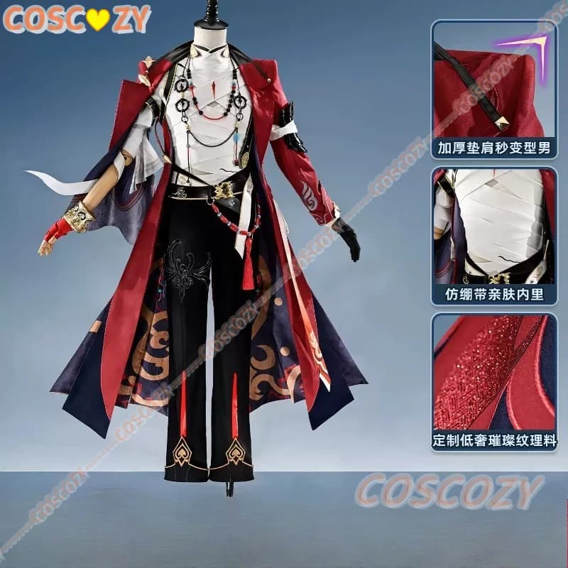 Honkai: Star Rail Mortenax Blade Cosplay Costume Dual Reality Paradise Men's Full Set Outfit High Quality Adult Costumes for Con