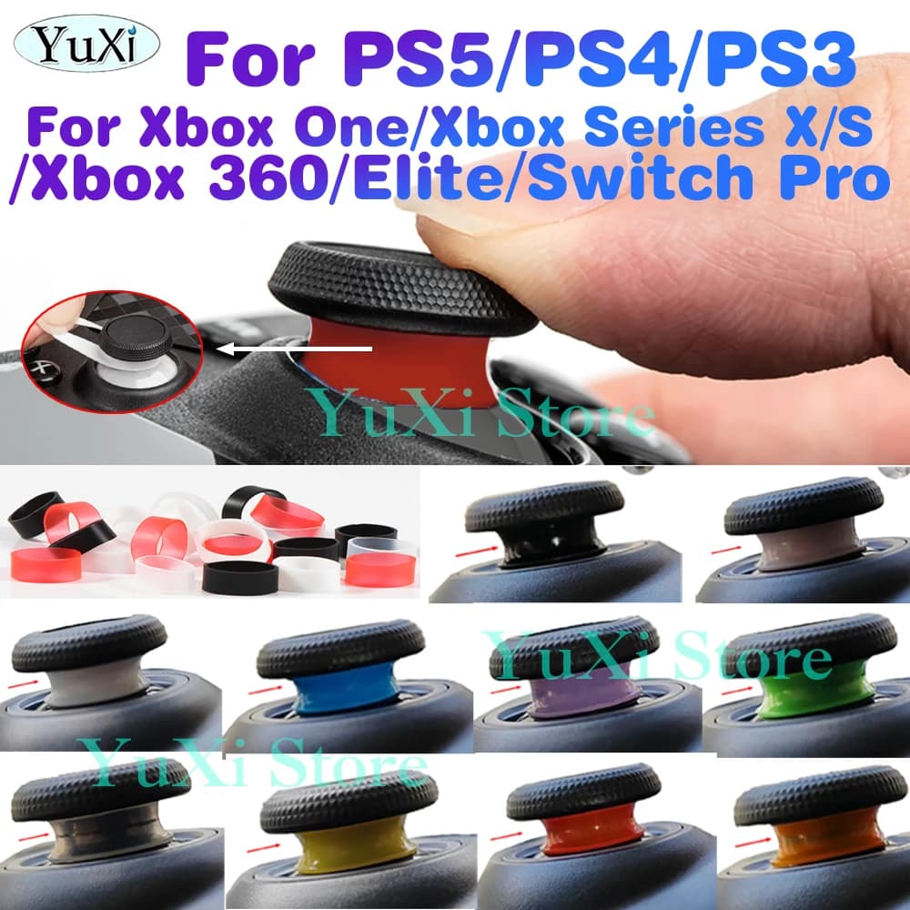 4 pezzi Joystick Anelli protettivi per PS5 PS4 Xbox Steam Deck Assist Anelli Gamepad Controller per interruttore Anelli ausiliari in silicone