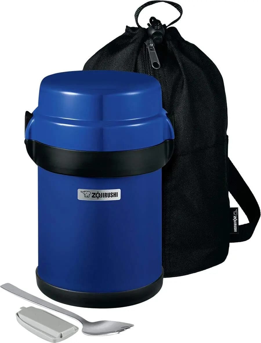 Contenitore per il pranzo in acciaio inossidabile, 41 Oz, Bento Box termico con 4 ciotole adatte al microonde, Blueberry