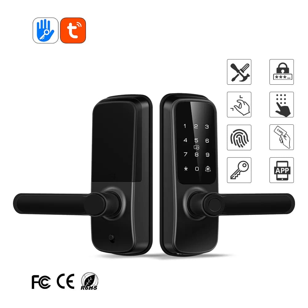 ACCELLOCK High Temperature Smart Deadbolt Door Lock Built-in Camera Doorbell Wi-Fi Enabled Cloud Storage Tuya App Compatible