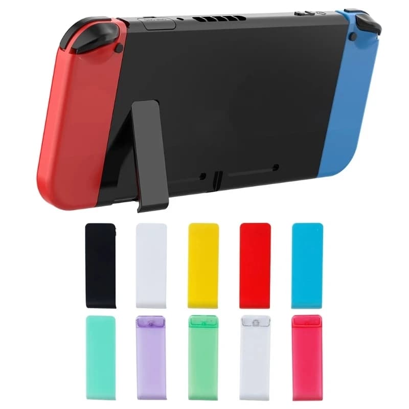 2023 Hot 1PC Per Nintendo Switch Console Staffa Posteriore NS Supporto Della Copertura Posteriore Treppiede Durevole Bianco Blu Materiale ABS Supporto Del Telefono