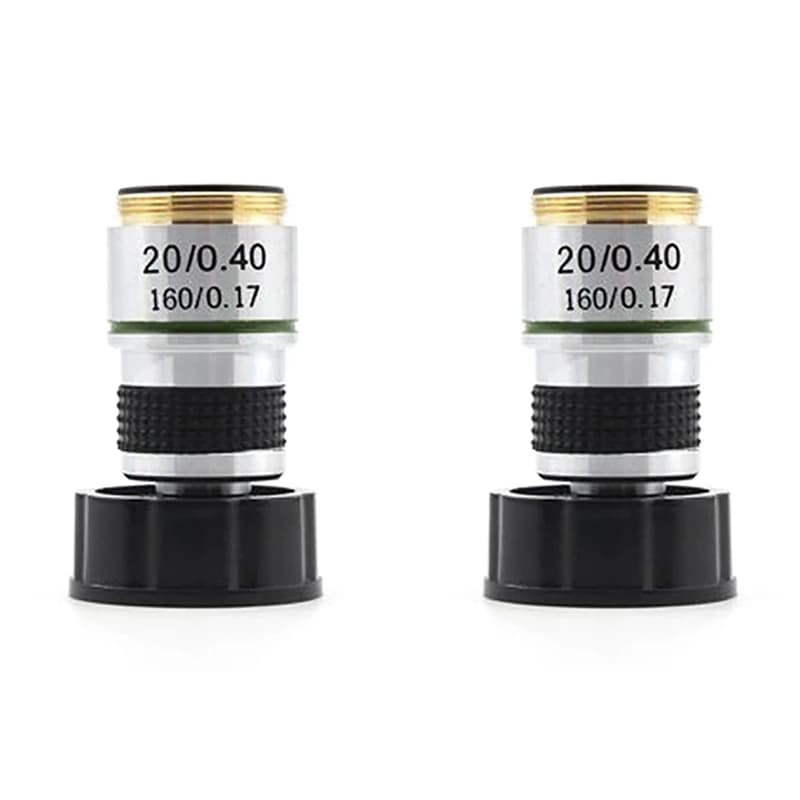 2 pezzi 185 obiettivo per microscopio 20X obiettivo acromatico parti per microscopio biologico Accessori-AC47