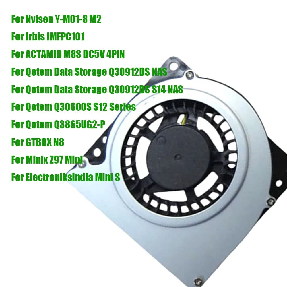 Ventola NAS per Nvisen Y-M01-8 M2, GTBOX N8, Minix Z97, Irbis IMFPC101, ACTAMID M8, Qotom Data Storage Q30912DS S14