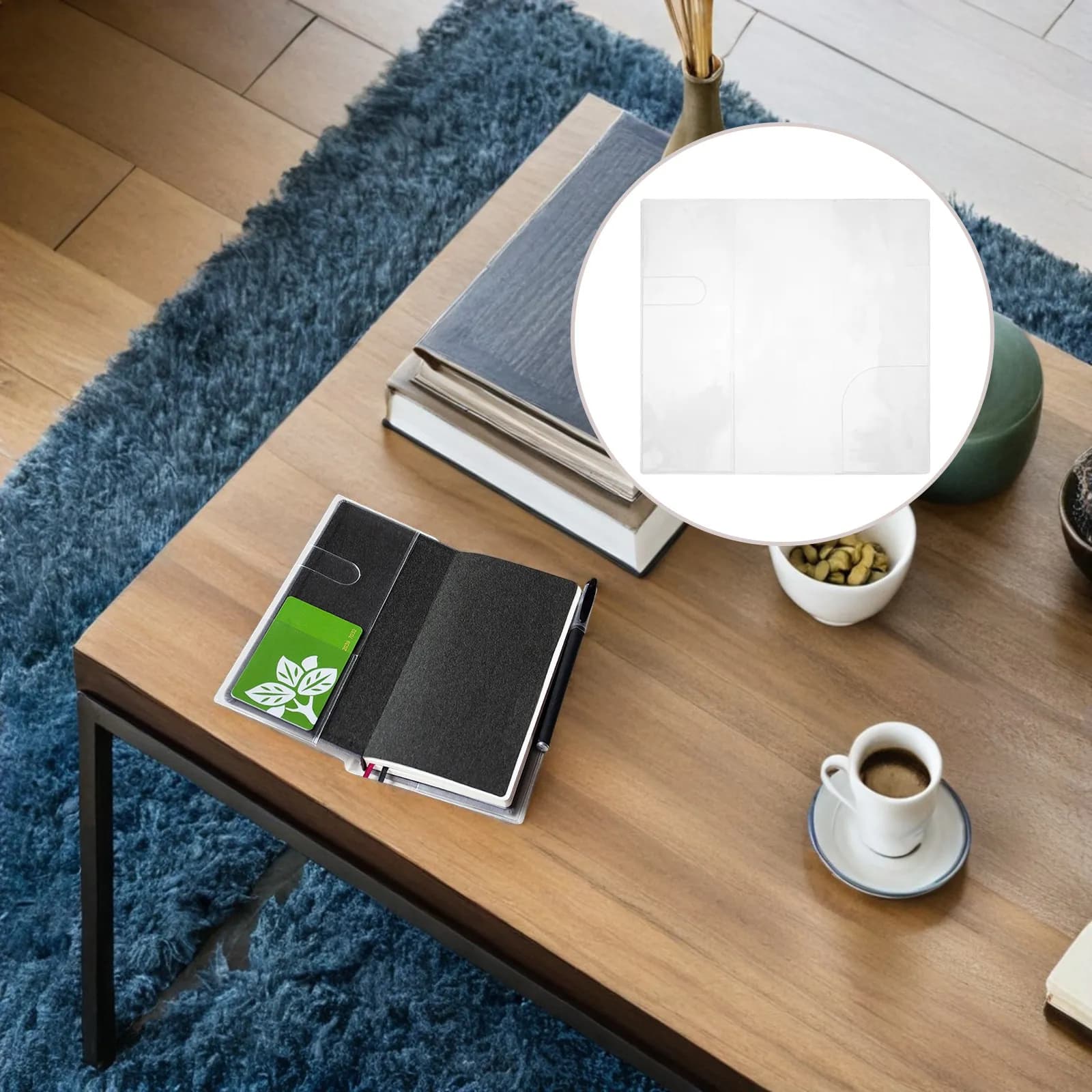 4 pezzi di custodie protettive trasparenti in PVC per libri - Copertine trasparenti per quaderni, diari, agende, antipolvere, impermeabili, per ufficio, studio, viaggi