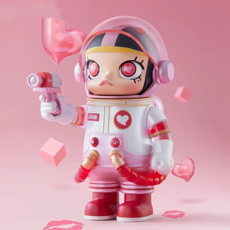POP MART MEGA SPACE MOLLY 100% SERIE 02-B Anime Action Figure Guess Bag Ornamento Figurine Home Decor Desktop Bambole Modello Regalo