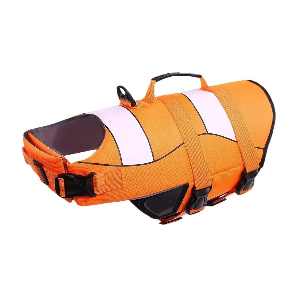 Giubbotto di salvataggio riflettente per cani Giubbotti di sicurezza con galleggiamento superiore regolabili con manico Abbigliamento da surf per cani traspirante Nuoto estivo