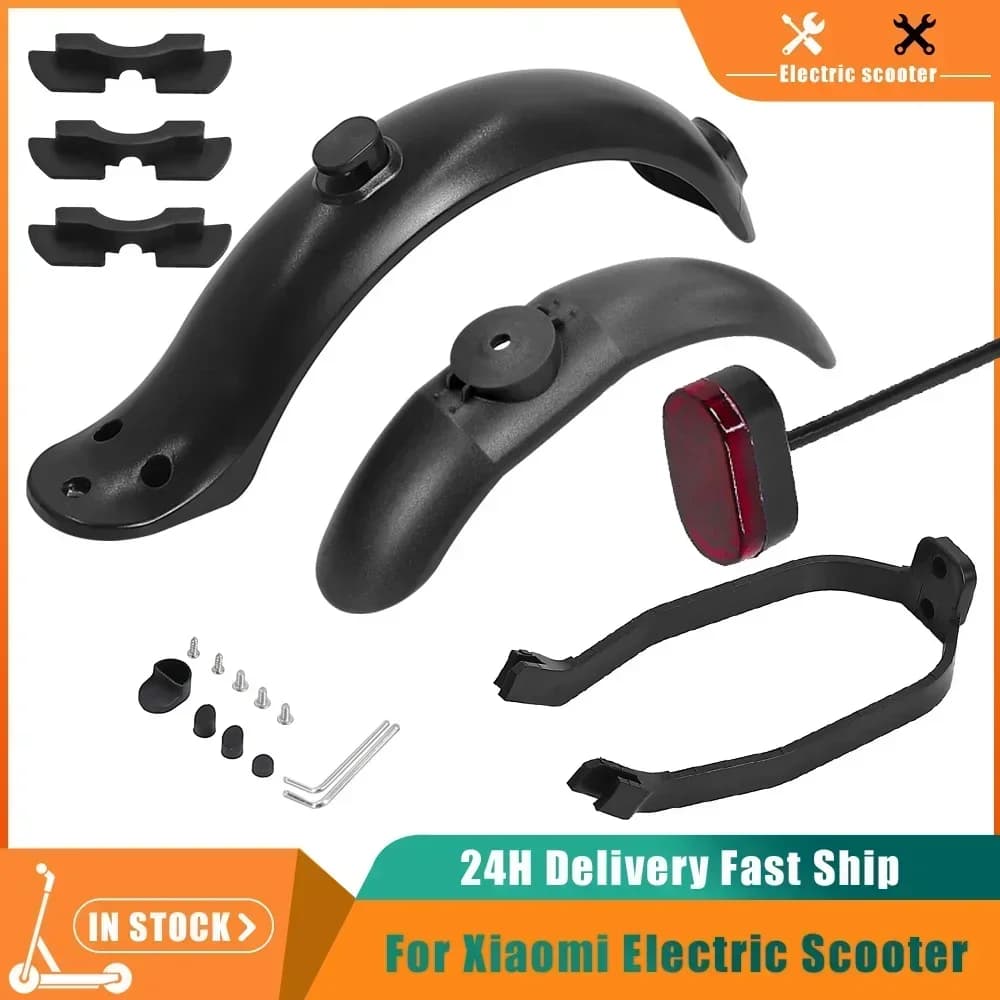 Parafango Supporto fanale posteriore per Xiaomi M365 Pro Pneumatico Splash Parafango Scooter elettrico Cuscino in gomma Cuscino Smorzamento delle vibrazioni in silicone