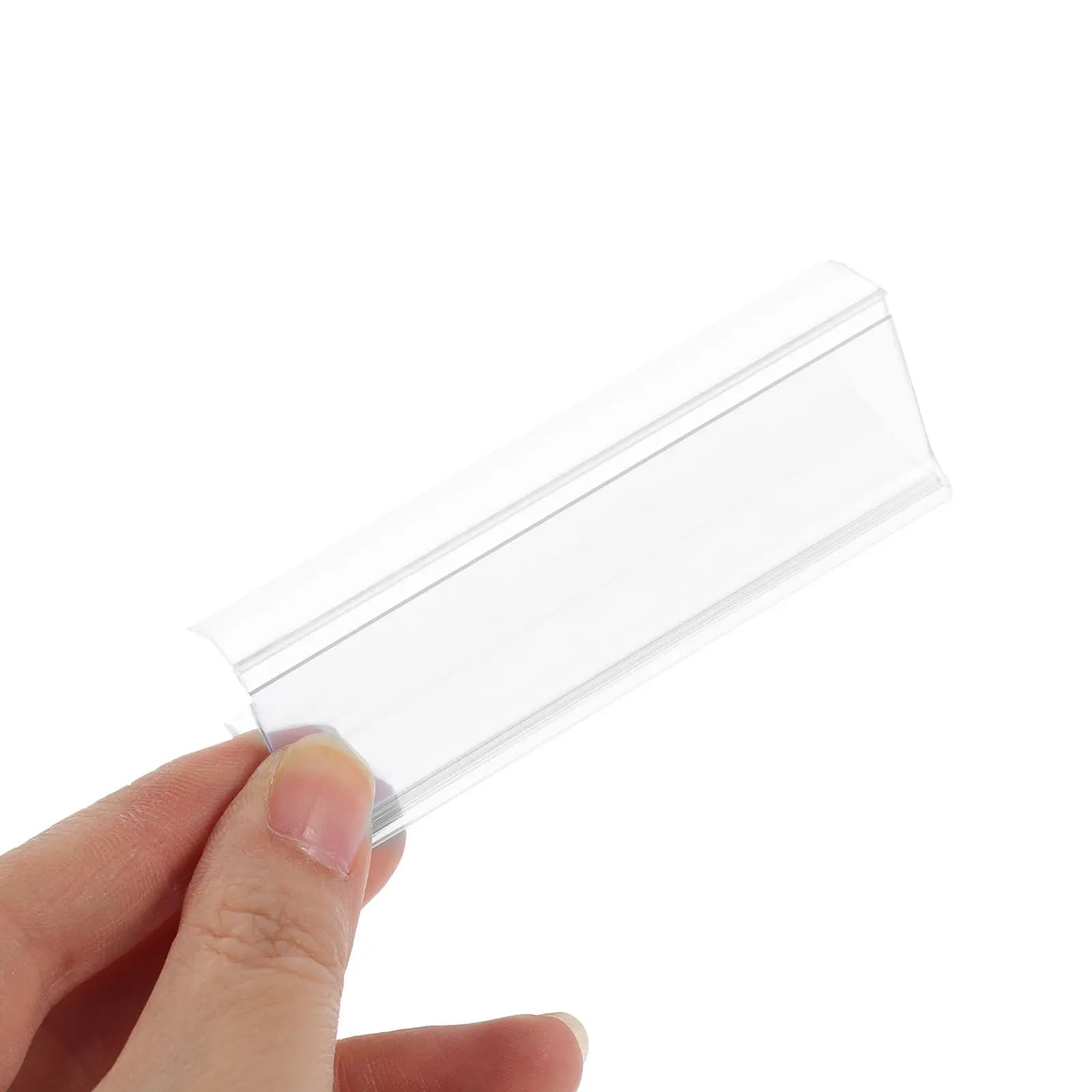 6Pcs Price Tag Slot Holder Clear Acrylic Wear Resistant Shelf Display Stand Supermarket Retail Price Label Holder