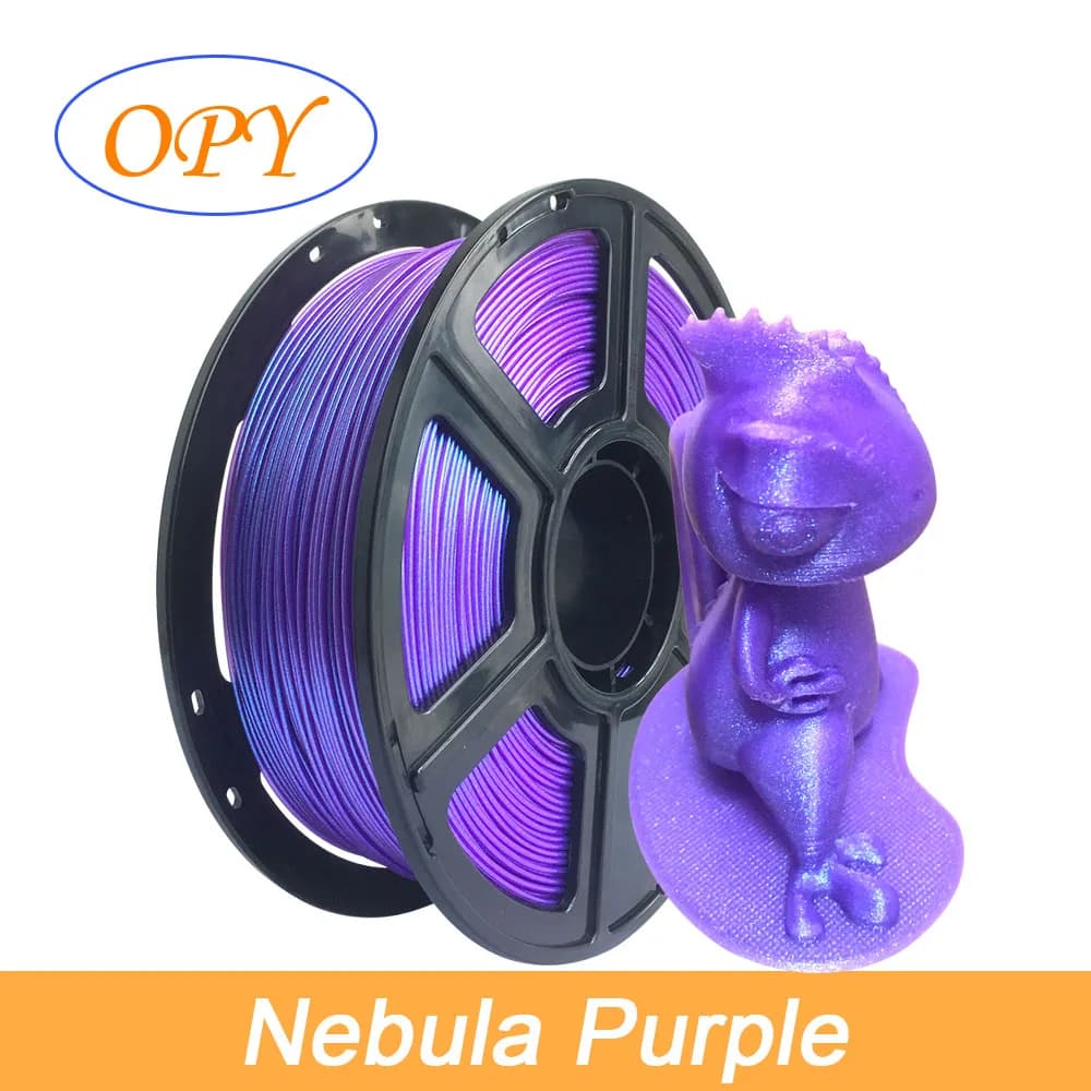Pla Thread with Glitter changes color 1Kg 1.75Mm 100G 10M Titanium Nebula Burned Sample Purple 3D Printer Plastic Smooth Wire