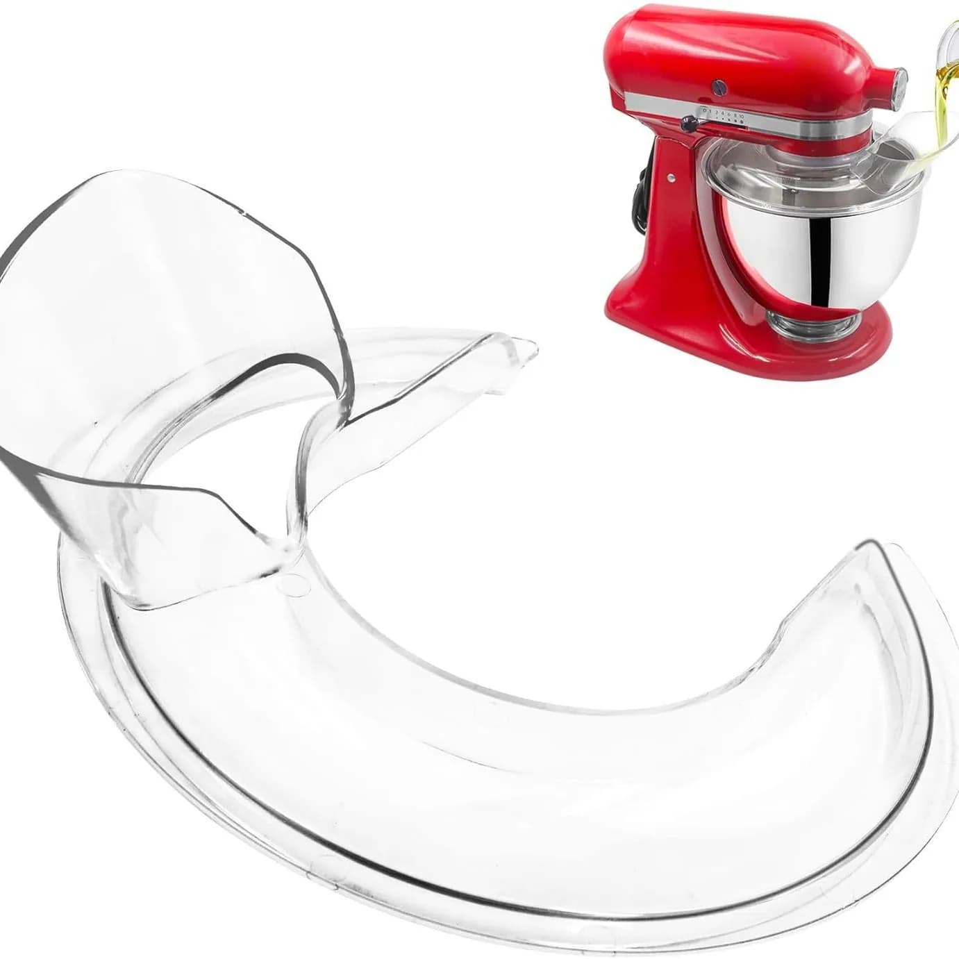 Kitchen Robot Bowl Shield KitchenAid 4.5-5QT Stainless steel, glass, ceramic accessories Safe Spray Protection