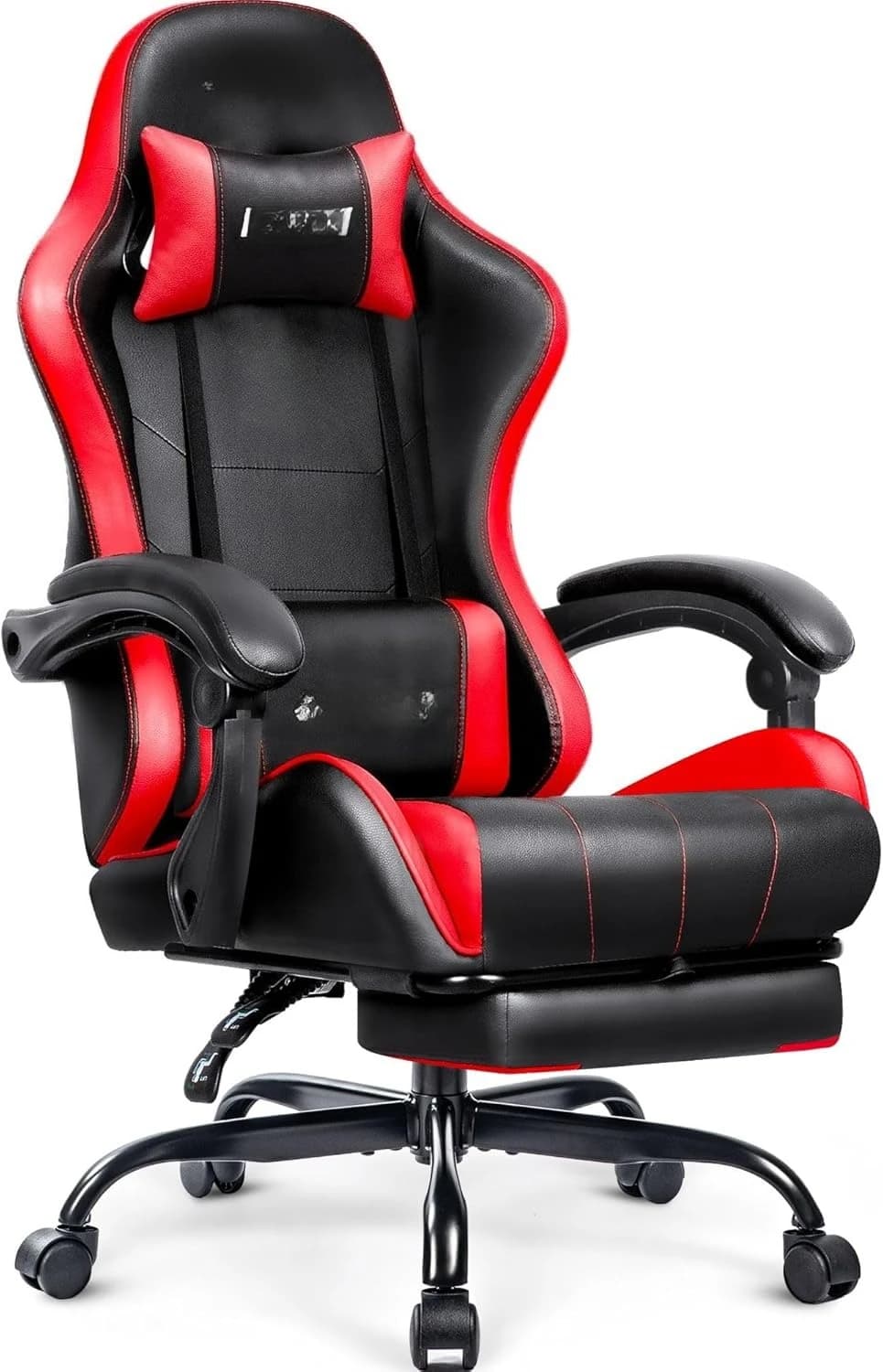 Sedia da Gaming, per Casa e Ufficio, Reclinabile con Schienale Alto, Regolabile in Altezza, Ergonomica e Comoda, in Pelle, per Scrivania Computer