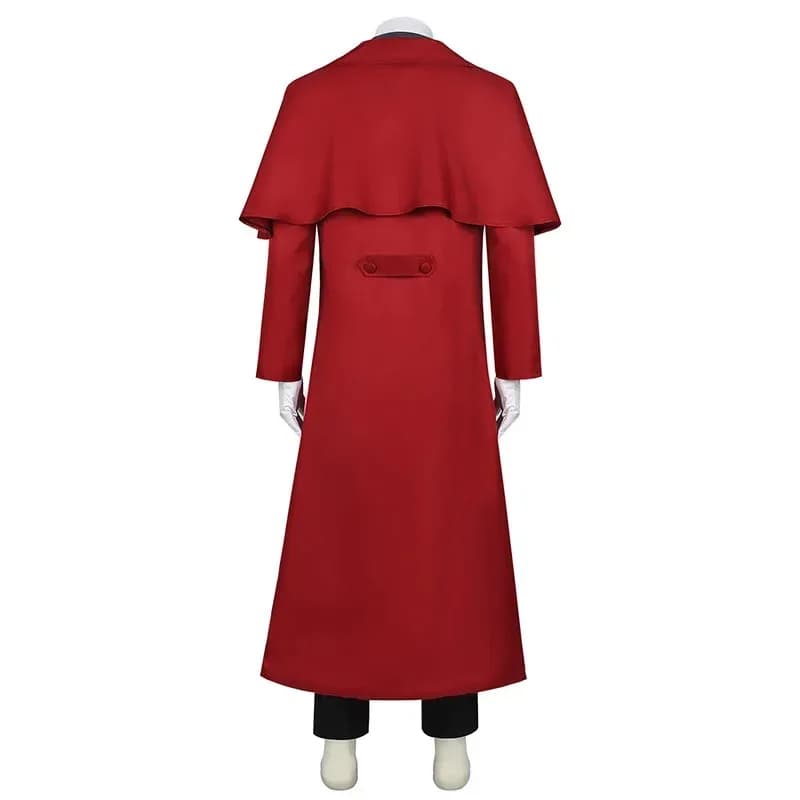 Anime Comic Hellsing Parrucca Red Trench Alucard Van Cosplay Cappello da vampiro Costume Carnevale di Halloween Uomo Suitv;2,r'6;t.
