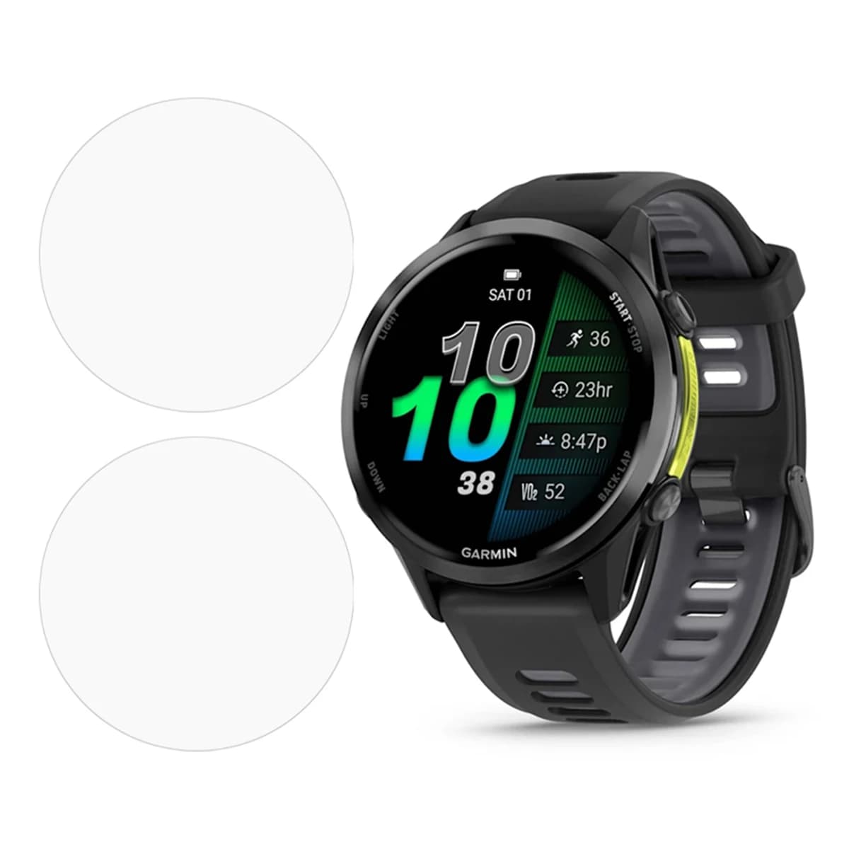 2 pezzi per Garmin Forerunner 970 / 570 47mm protezione schermo Smart Watch pellicola in TPU trasparente