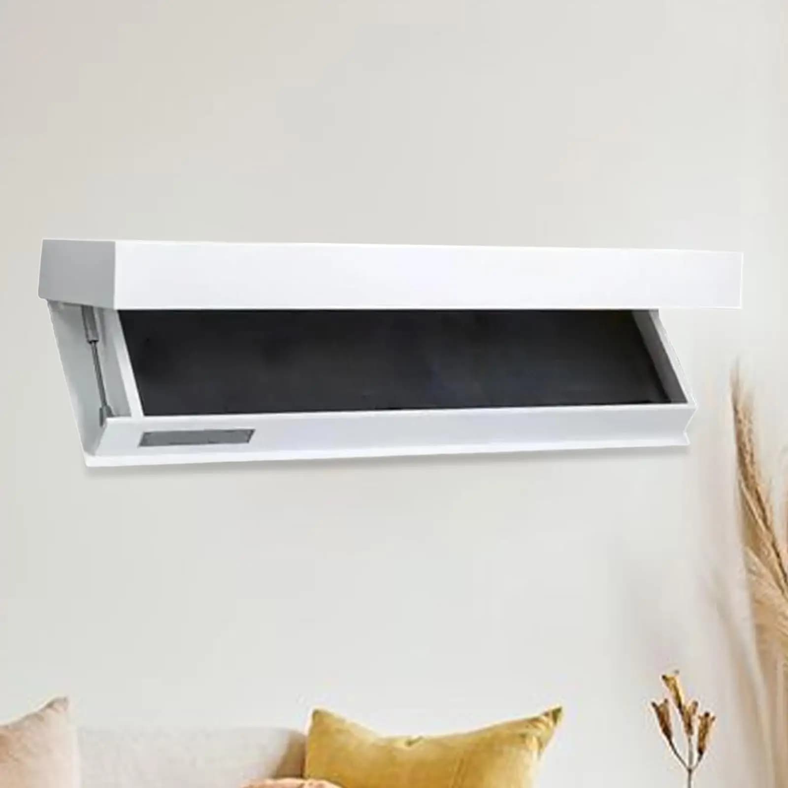 Wall Float Shelf Holder Modern Wall Mounted Compartment Rustic Storage Rack Storage Box for Kitchen Bedroom Apartment Office