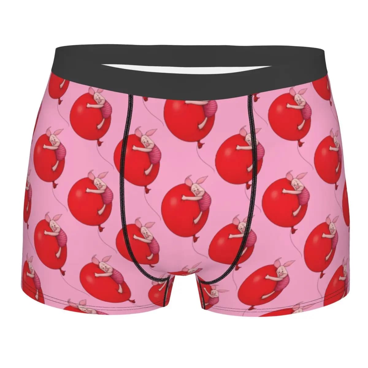 Slip boxer personalizzati da uomo con stampa divertente del maialino di Big Movie, morbidi e confortevoli