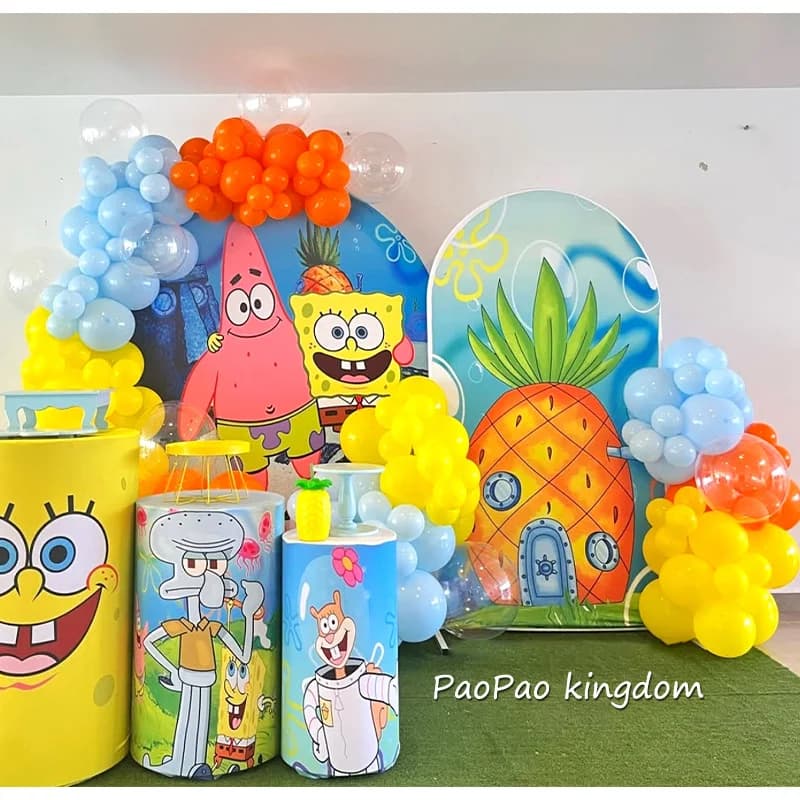 Kit Arco di Palloncini in Foil SpongeBob SquarePants, Palloncini in Lattice, Palloncini Numerici, Decorazioni per Feste di Compleanno e Baby Shower, Giocattoli Regalo