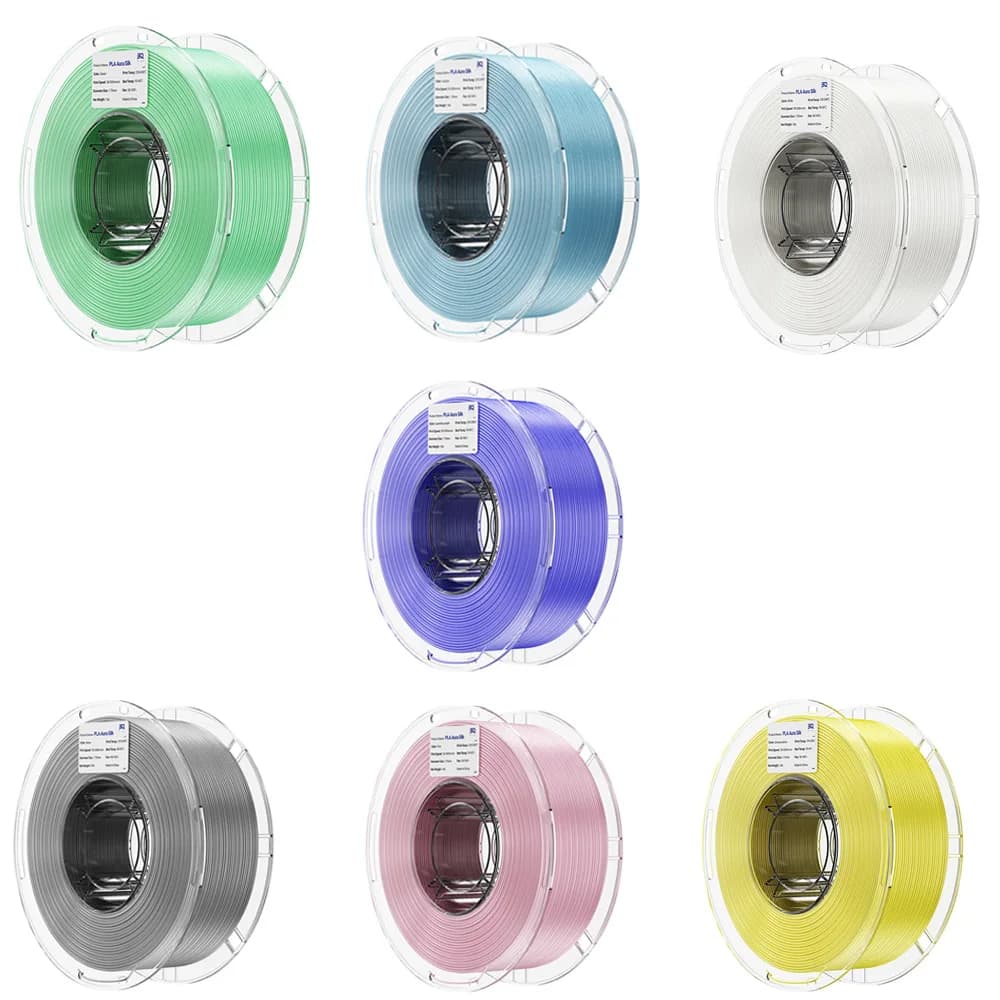 Filamento per stampante 3D BIQU PLA Aura Silk 1,75 mm, multicolore, consumabile in plastica per la maggior parte delle stampanti 3D BambuLab e Creality