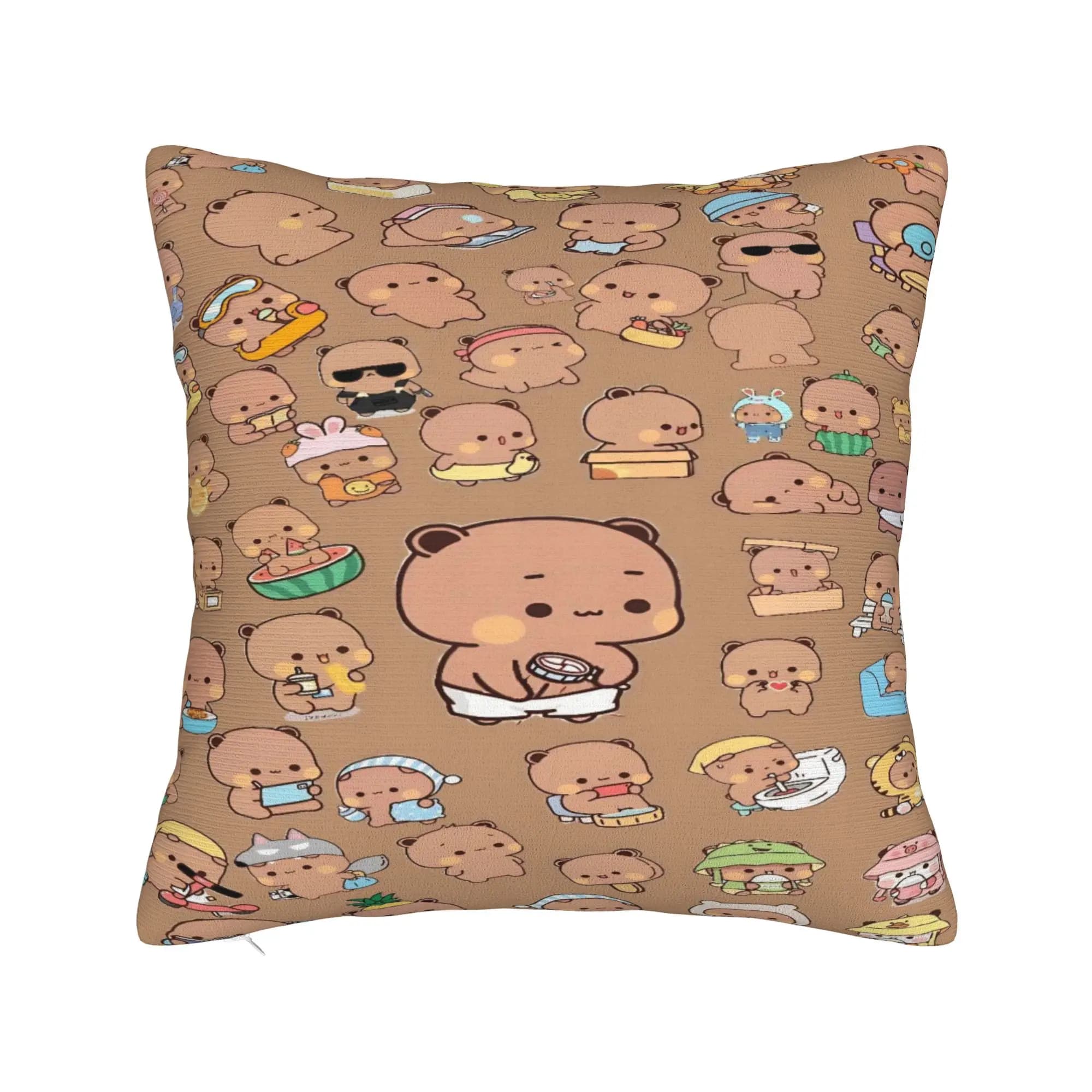 Fodera per cuscino con simpatico cartone animato Bubu Dudu, federa kawaii per divano, fodera decorativa per cuscino, design morbido, regalo