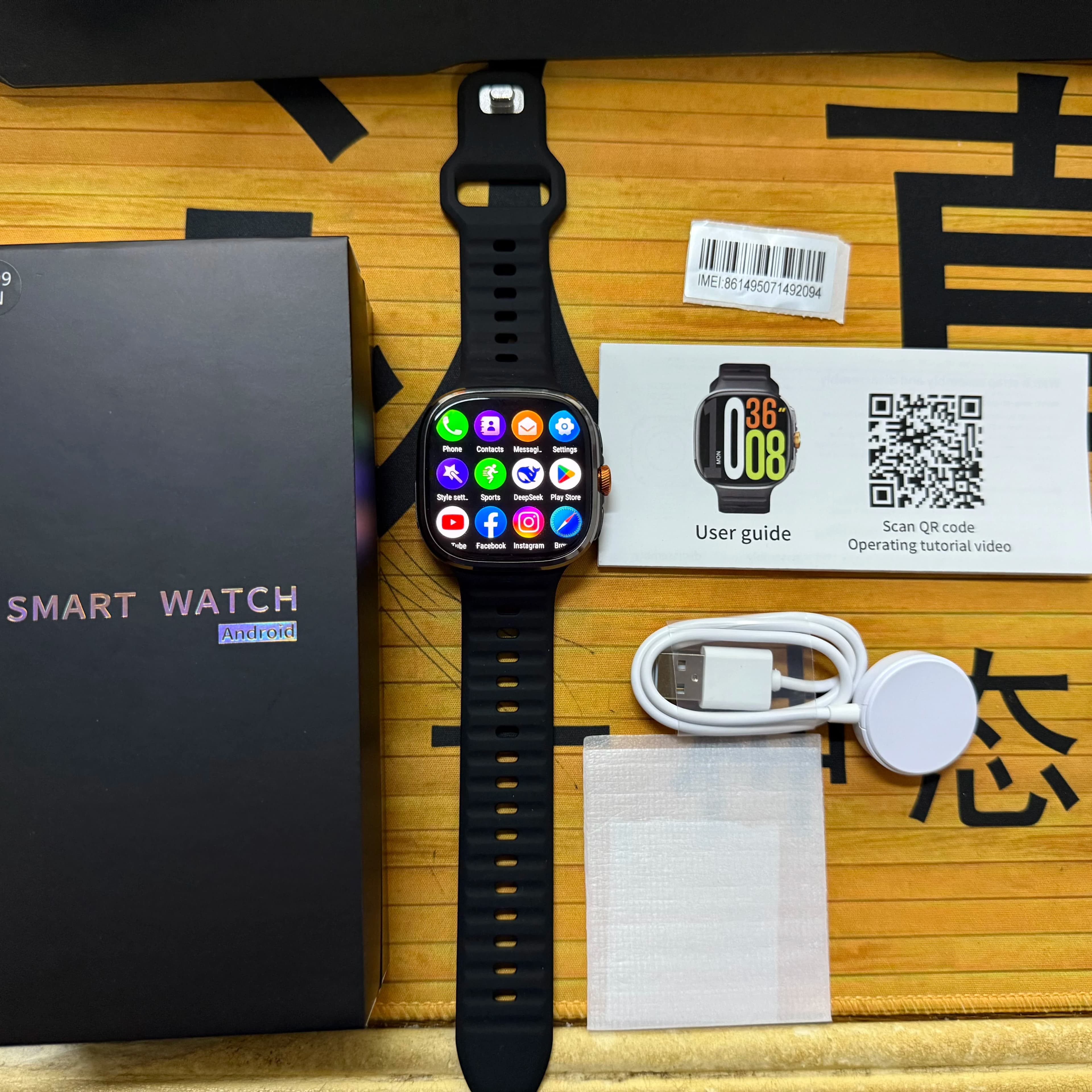 Smartwatch M99 32GB+512GB 4G LTE Full Netcom Android con Fotocamera Rotante 900W GPS WIFI Google Play Store Download App