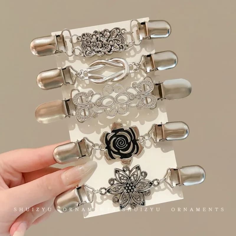 1PC Classic Brooches Cardigan Clip Multi Styles For U To Choose Perfect Sweater/ Shawl/ Shirt Decor Suitable For Official Attire