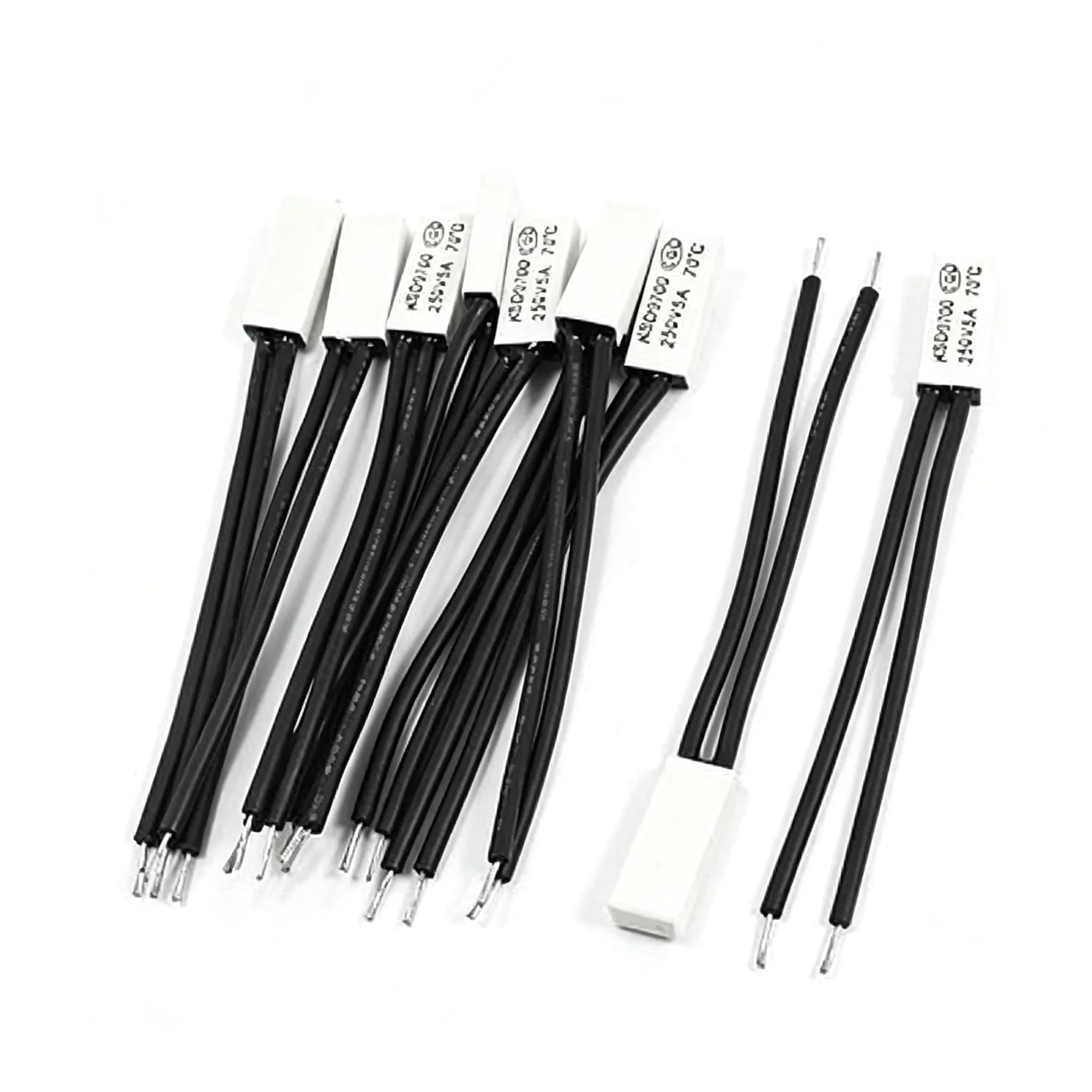 10pcs Plastic Temperature Switch Thermostat 15C-110C 20/25/30/50/60/85/100/105C Degree Celsius NC Normal Closed KSD9700 250V 5A