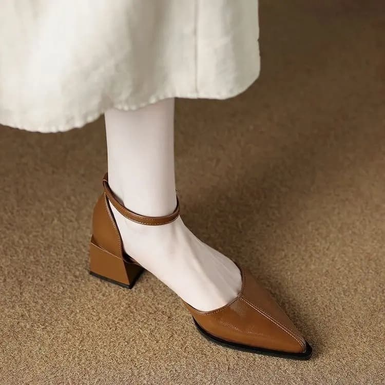 Sandali con Tacco Alto da Donna, Scarpe Eleganti a Punta con Tacco, Mocassini Estivi 2025 di Tendenza, Scarpe Slingback Eleganti da Cerimonia Donna