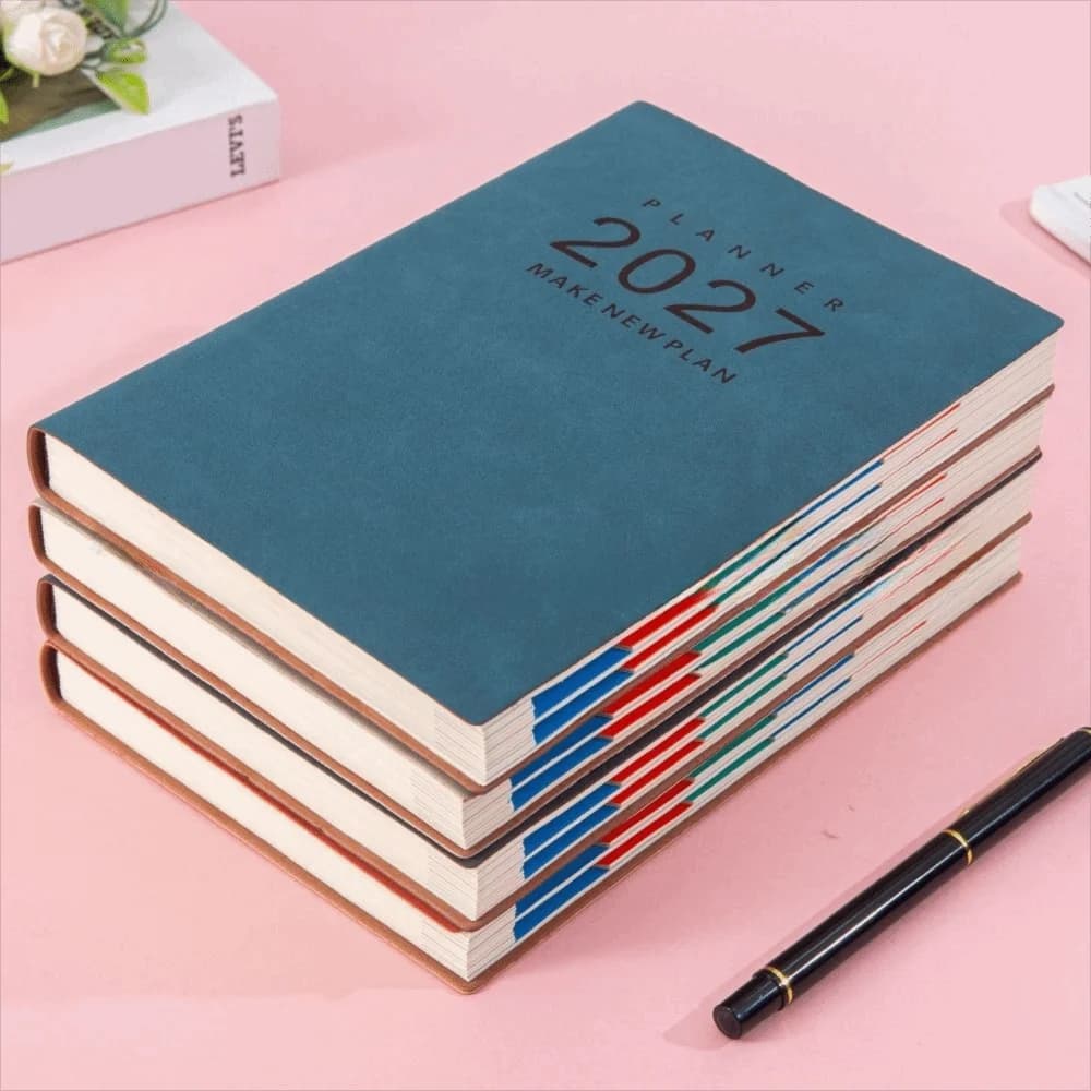 Portable A5 2027 Planner Book English Efficiency Manual A5 Agenda Schedule Book Notebook School Use