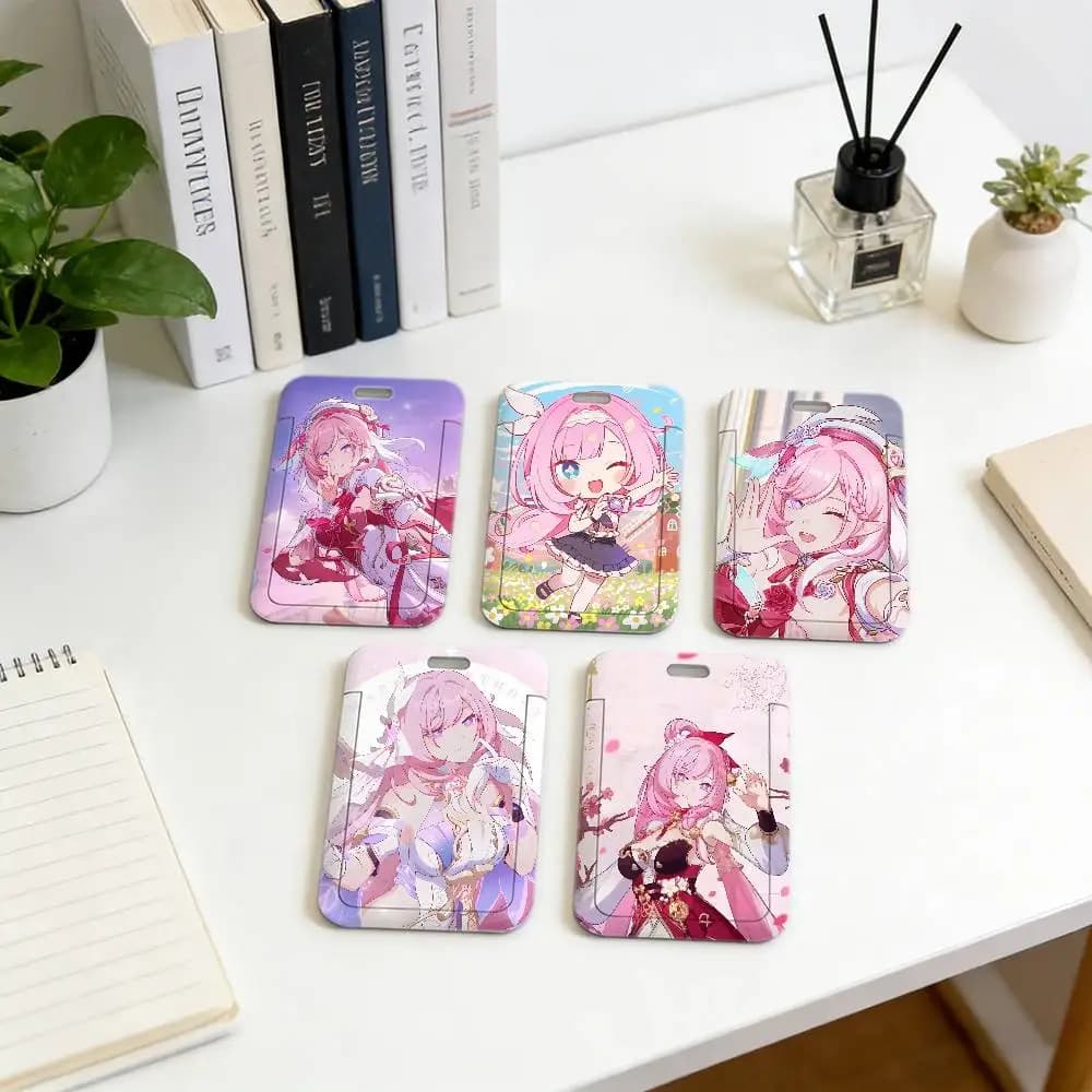 Elysia Game Honkai Impact 3rd: Porta Badge Girevole con Clip e Porta Carte, Regalo per la Famiglia