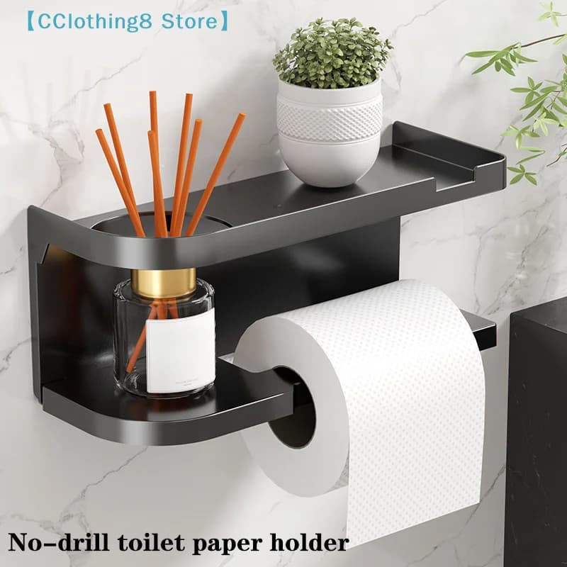 Portarotolo da parete 1 pezzo, portaoggetti in plastica, porta salviette da cucina, porta bottiglie per condimenti, porta rotolo carta igienica da bagno【AliS8】