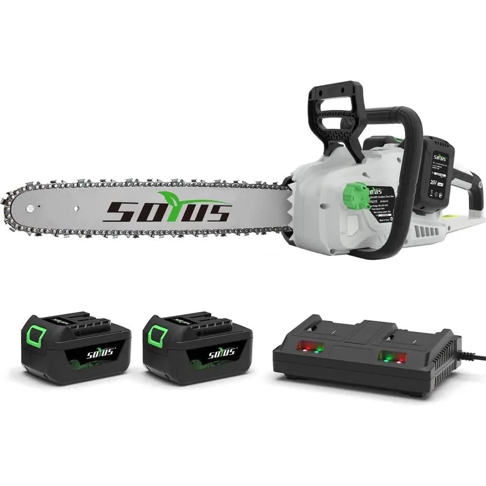 16 inch 40 V brushless battery chainsaw with battery and charger, battery chainsaw with automatic voltage and automatic lubrication