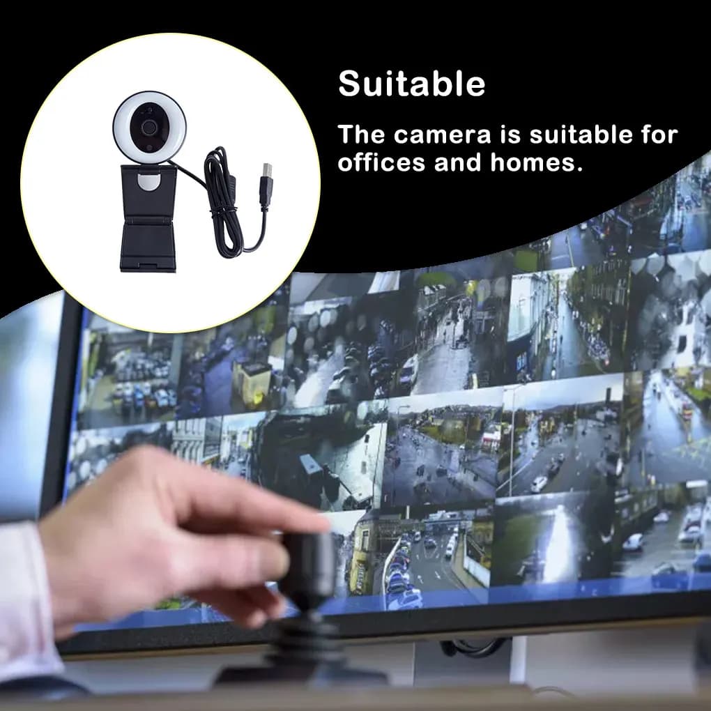 2K 1080P Live Streaming Camera Wide Angle 360° Panoramic USB Webcam ISP Processing Algorithms PC Computer Video Conferences