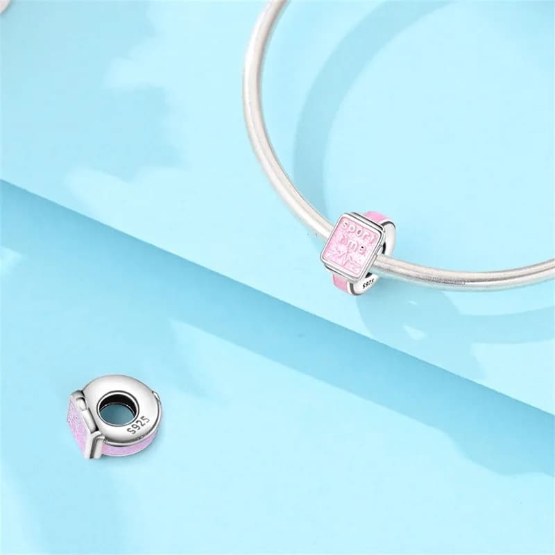 925 Sterling Silver Sports Wrist Watch Charms Beads For Women Fit Original Bracelet Jewelry Gifts