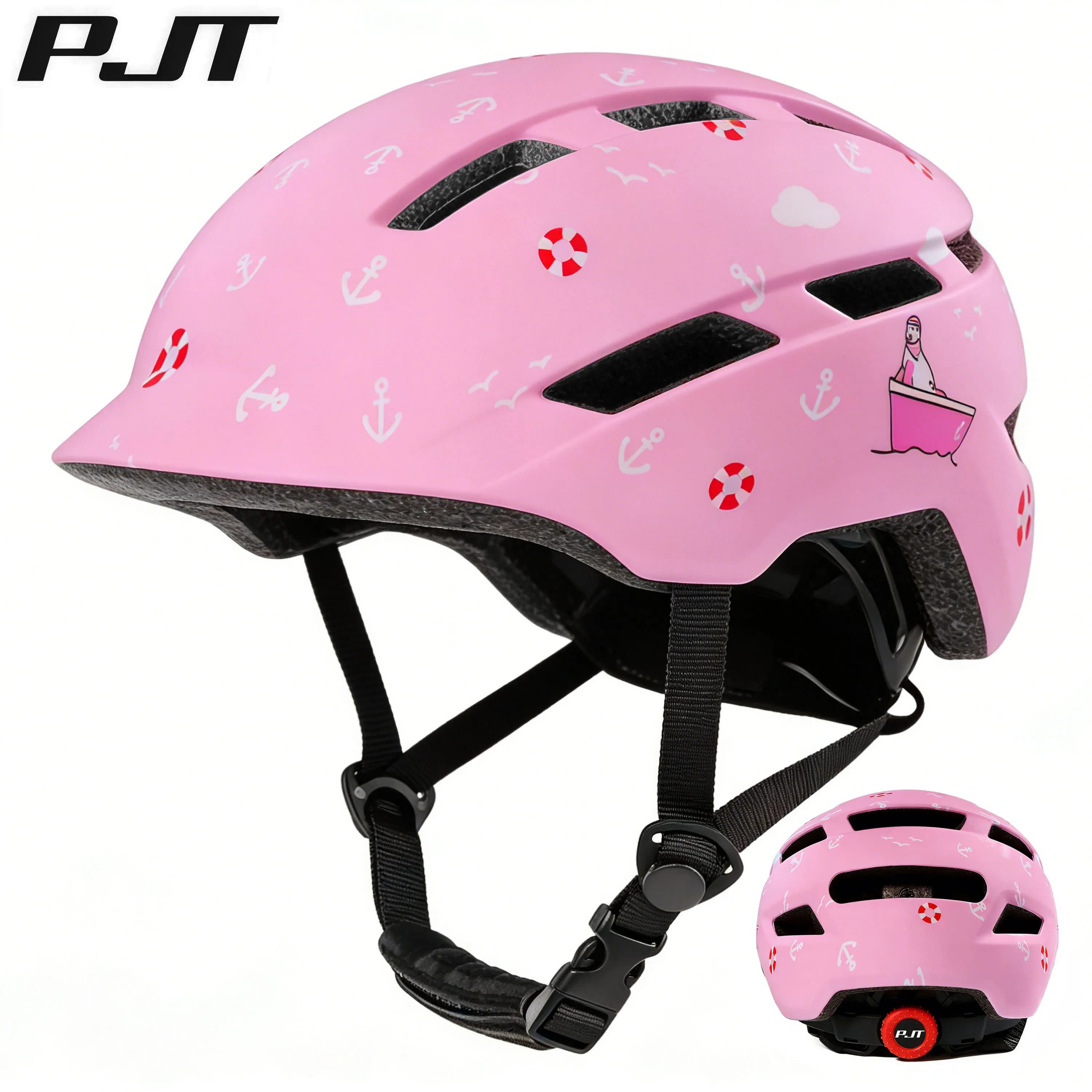 Casco da Ciclismo per Bambini PJT, Casco Protettivo Integrale per Bici e Skateboard, Taglia S/M