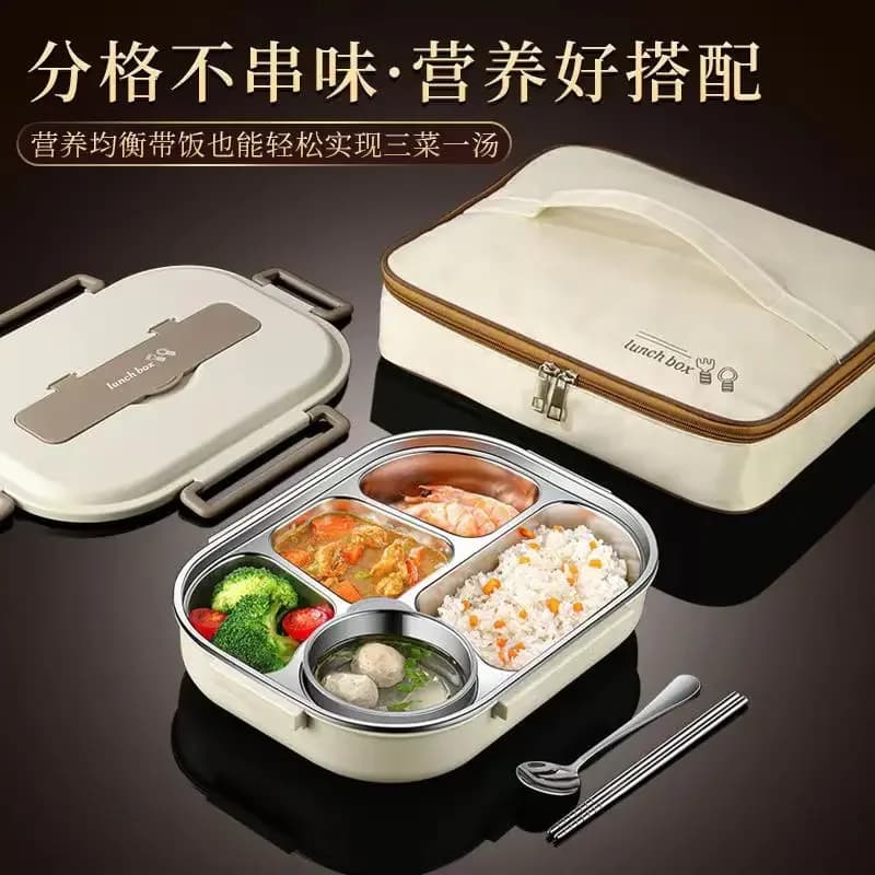 Scomparto in acciaio inossidabile 304 contenitore per il pranzo isolato studenti degli impiegati sigillato contenitore per alimenti portatile bento microonde