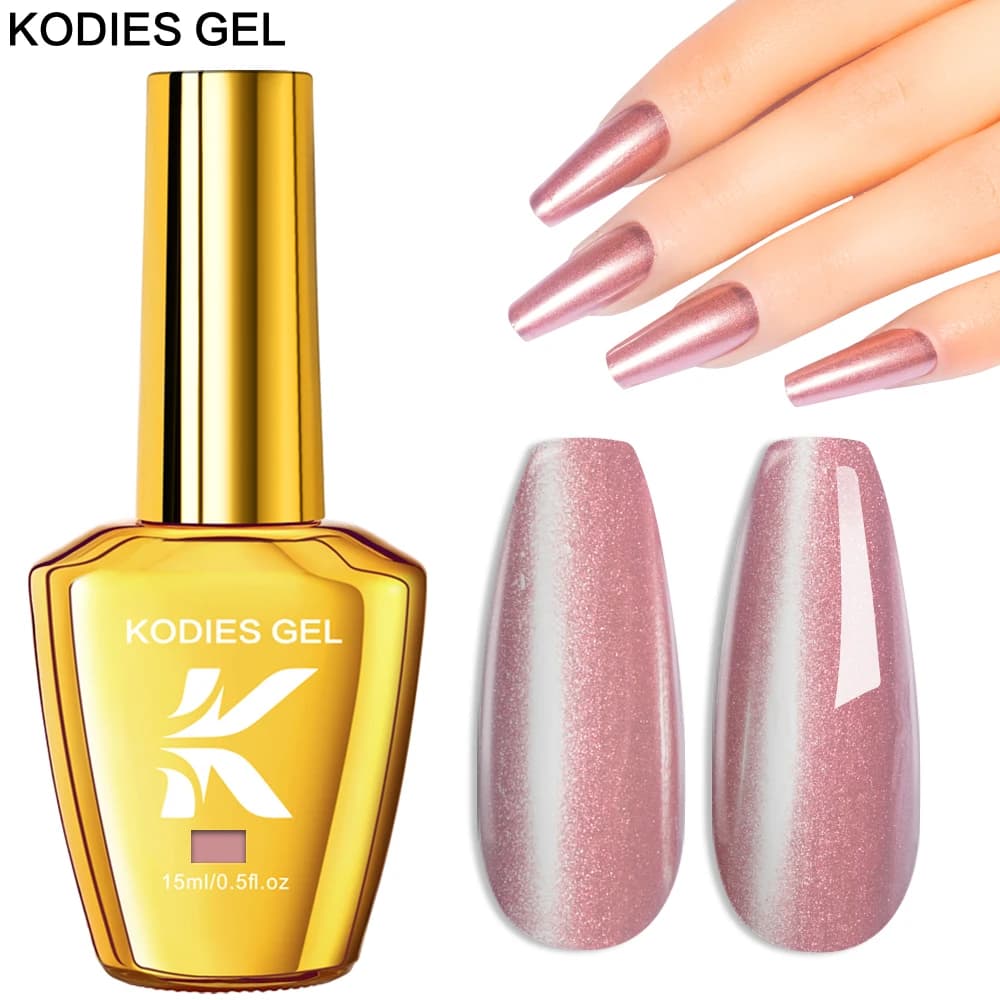 KODIES GEL Metallic Gel smalto per unghie 15ML Semi permanente UV oro rosa specchio cromo metallo pittura Gel vernice Manicure Gellak