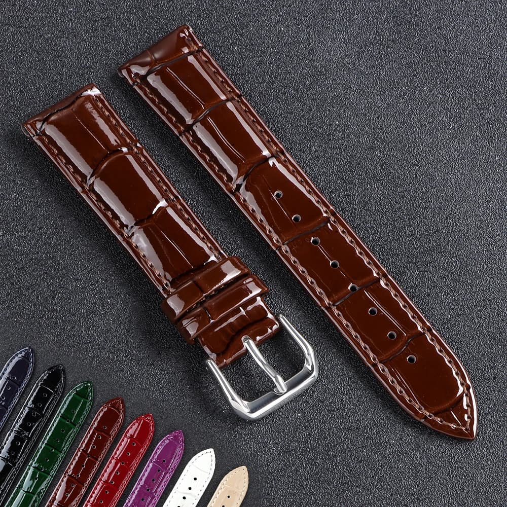 Genuine calf leather bracelet model flamed universal strap 12mm 14mm 18mm 19mm 20mm 21mm 22mm 24mm mens accessories for watches