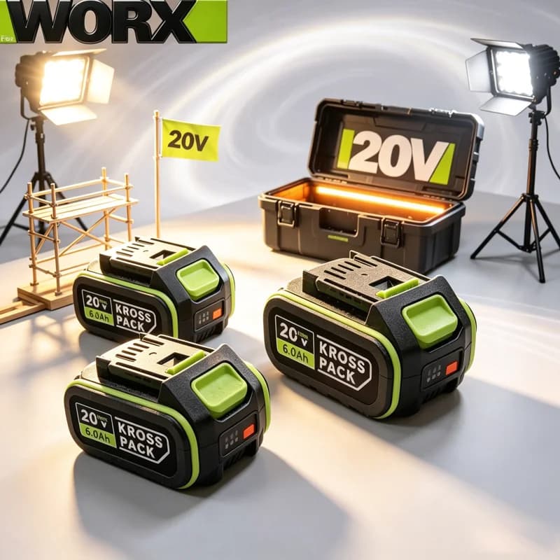 Batteria di ricambio agli ioni di litio da 20V 6000/8000mAh, per utensili elettrici WORX WA3551 WA3551.1 WA3553 WA3641 WX373 Big Foot