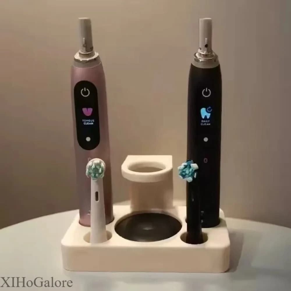 3D Printed Toothbrush Holder For Oral B IO Modern Wall-mounted Saving Bathroom Stand Organizer Countertop Storage Accessory