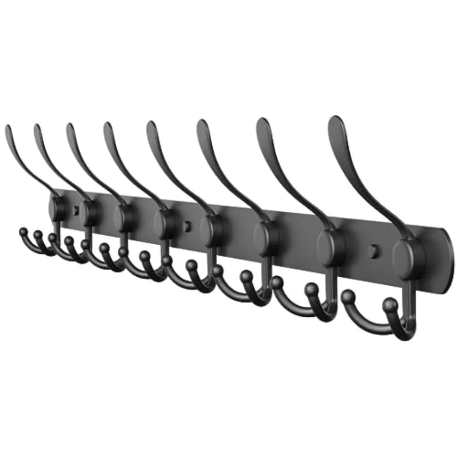 Appendiabiti da Parete in Acciaio Inox 24 Pollici Finitura Opaca Ganci Robusti per Cappotti, Cappelli, Asciugamani, Sciarpe