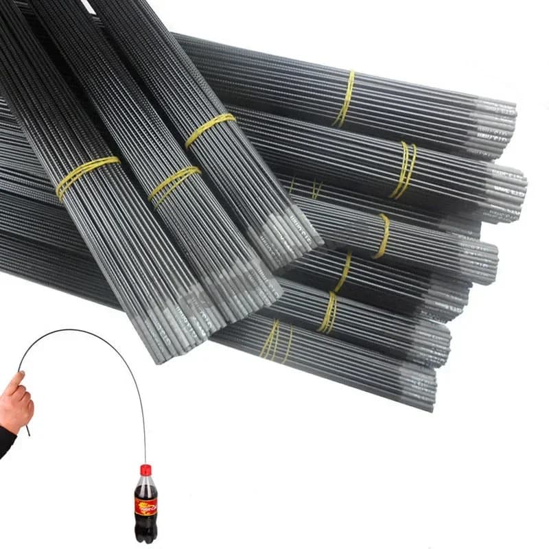 2.2mm-4.1mm 5 Pezzi 80cm Punta della canna da pesca Sezioni di ricambio Canna da pesca Taiwan Full Size Solid Hollow Accessori per canne in carbonio Robusto