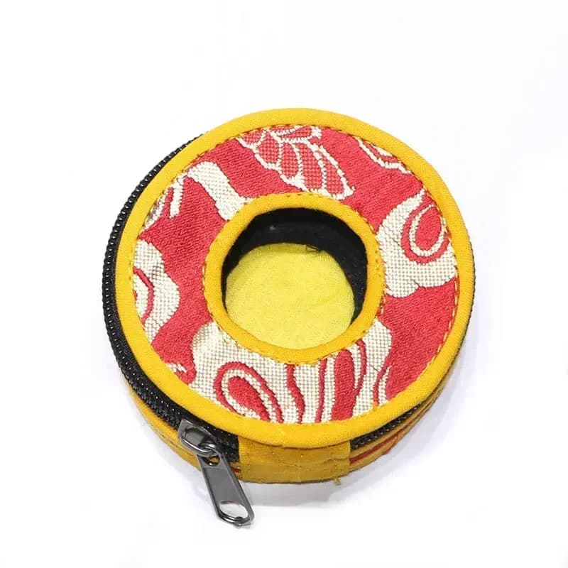 Meditation Cymbal Bell Bag Finger Cymbals Packs Zipper Storage Bags Tingsha Chimes Storage Rack Tibetan Bell Protector Case